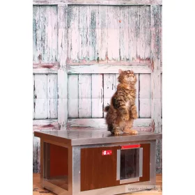   Thermo Woody Ketzehütte mit Fensterwand "CAT" innengrösse (LxBxH:54x38x28cm)